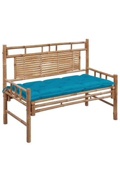 vidaxl Bancă de grădină cu pernă, 120 cm, bambus