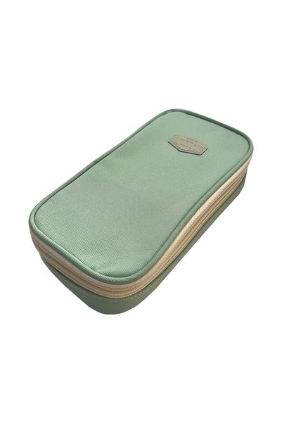 S COOL Penar Urban Pouch, 2 fermoare, VERDE DESCHIS, 21X6.5X11CM - S-COOL