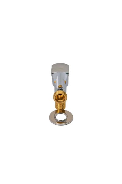 FOXMAG24 1/2"-3/4" Chrome Service Angle Valve, Ceramic Cartridge, Metal Handle