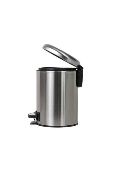 FOXMAG24 Stainless Steel Pedal Bin with Lid, 3L, Compact, Easy to Use