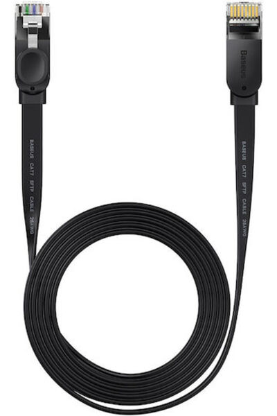 Baseus Καλώδιο δικτύου Ethernet U/UTP Cat.6 2m Μαύρο Κωδικός: WKJS000101