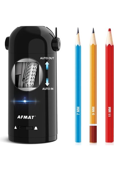 AFMAT مبراة أقلام كهربائية PSX5، مبراة أقلام أوتوماتيكية بالكامل للاستخدام في...