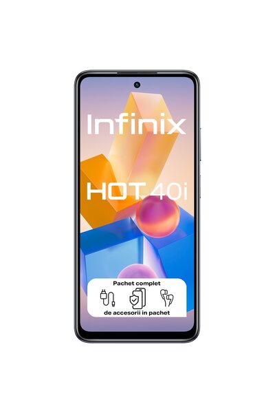 Infinix HOT Telefon mobil 40i, 8GB RAM, 256GB, 4G, Negru Starlit