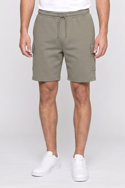 Hurley Men Sportswear Fit Brand Logo Outdoor Cargo Shorts, Olive