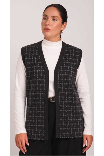 Uludağ Triko Women's Sleeveless Knit Vest with Pockets