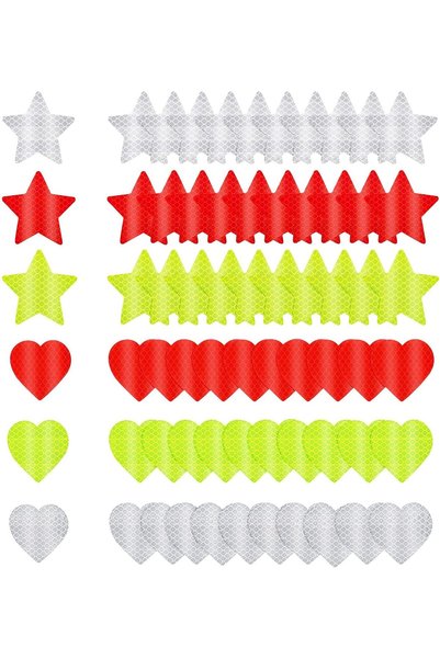 Yelajoy 60 PCS Reflective Stickers, Safety Reflector Tape, Waterproof Reflect...