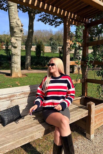 lizge giyim Line Detail Wool Knitwear