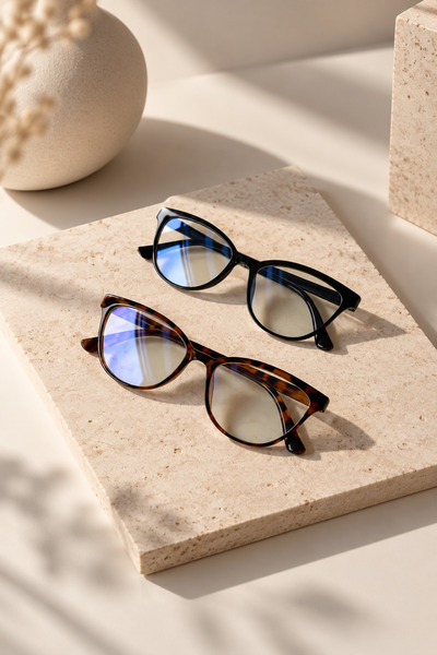 LOOKUP ASTRO - 2-Piece Set: Leopard and Black/Blue Light-Protective Glasses, ...