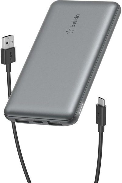 Belkin Limited بنك طاقة محمول من بيلكن بسعة 10000 مللي أمبير، شاحن محمول 10K-...