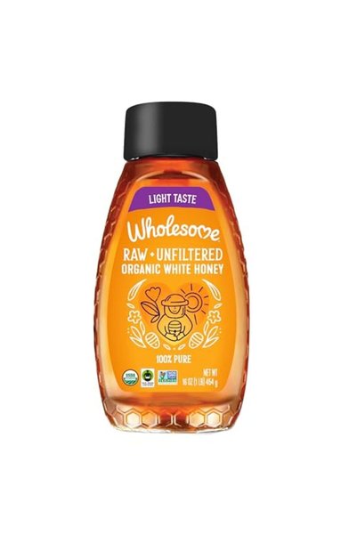 Wholesome Sweeteners Organic Raw & Unfiltered Honey - Jar, 16 oz. (Pack of 6)