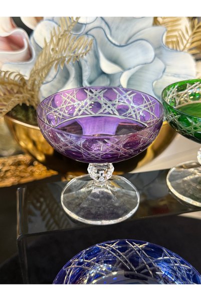 LOKMAN ZÜCCACİYE SHOWROOM Bohemia Crystal Special Design Hand Cut Colored Cof...