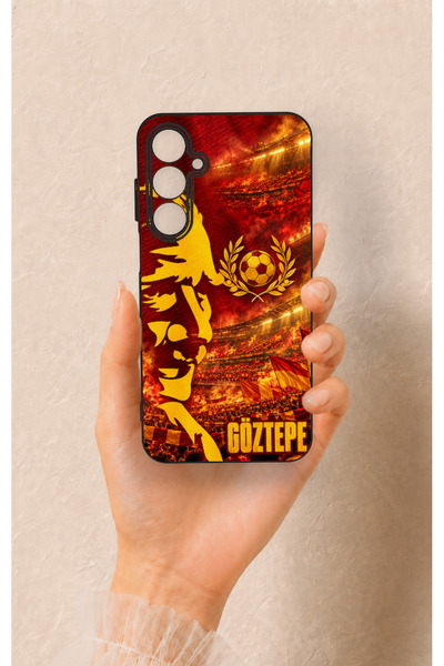 Vip Case Samsung A55 Compatible Göztepe-Themed Patterned Silicone Case.
