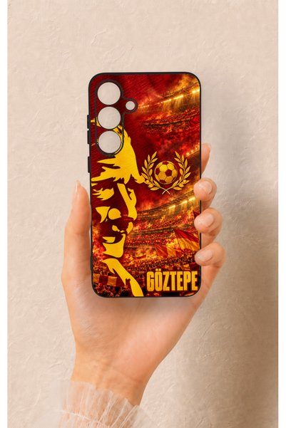 Vip Case Samsung S25 Plus Compatible Göztepe-Themed Patterned Silicone Case.