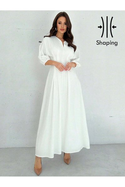 Sheya Rochie maxi, alb
