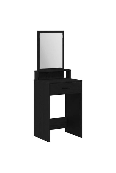 vidaxl Masă de Machiaj Stejar Negru 50 x 41 x 140 cm Lemn compozit