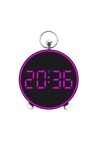 Vivendo Ceas desteptator digital LED 4,4" cu afisaj color, comanda vocala, al...