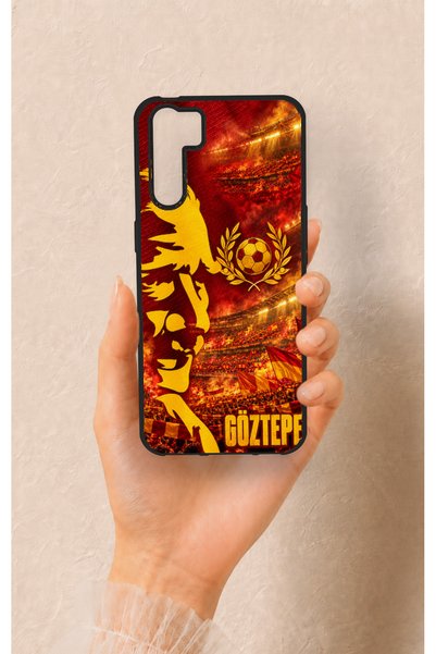Vip Case Oppo A91 Compatible Göztepe-Themed Patterned Silicone Case.