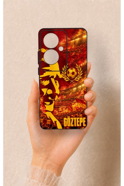 Vip Case Oppo Reno 11F Compatible Silicone Case with a Göztepe-Themed Pattern.