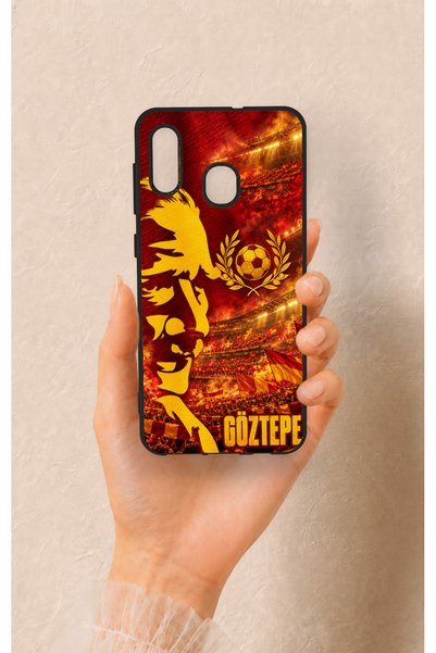 Vip Case Samsung A20-A30 Compatible Silicone Case with a Göztepe-Themed Pattern.