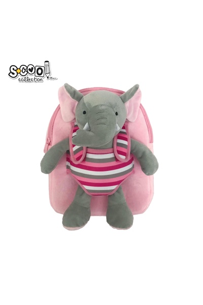 S COOL Rucsac școlar pentru grădiniță Animale mici, 23x8x28 cm, ELEFANT - S-COOL
