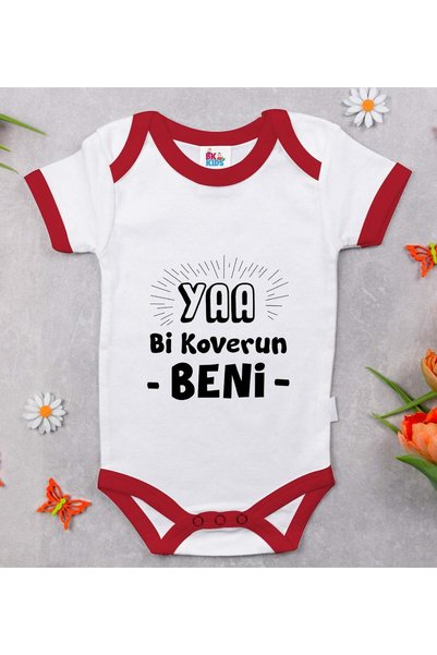 Bk Gift BK Kids "Cover Me" Printed Red Baby Bodysuit-1, 12–18 months