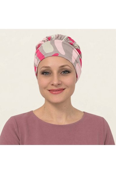 JIVA HEADWEAR Jiva Adiere Print Turban - Meringue