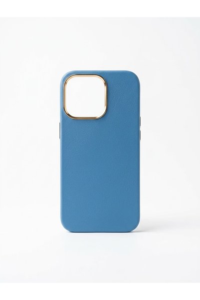 kılıfınbenden غطاء سيليكون أزرق اللون لطراز iPhone 13/14.