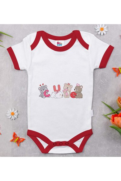 Bk Gift BK Kids Cute-Design Red Baby Bodysuit-2, 0–3 Months