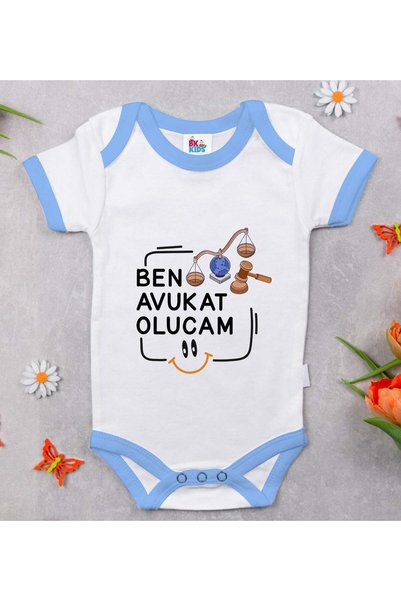 Bk Gift BK Kids "I'm Going to Be a Lawyer" Design Blue Baby Bodysuit-1, 0-3 M...