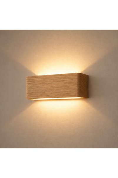 Avizen Lighting Project مصباح حائط LED خشبي، 3000 كلفن، إضاءة طبيعية، تصميم ع...