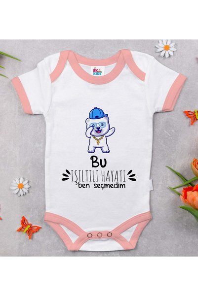 Bk Gift BK Kids "I Didn't Choose This Glittering Life" Printed Pink Baby Body...