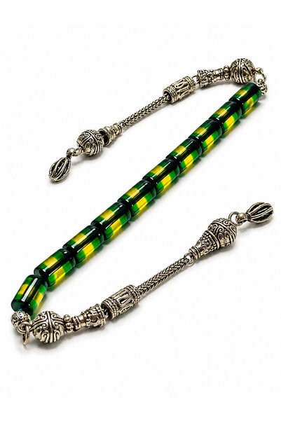 Deniz Elmasları Sürmeli Amber Zaza Prayer Beads, Premium Special Design, Meta...