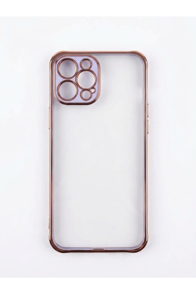 kılıfınbenden Iphone 12 pro, mica case with purple frame.