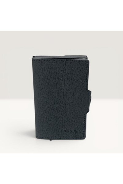 Grande Genuine Leather Card Holder Wallet with Snap Closure and RFID Protection