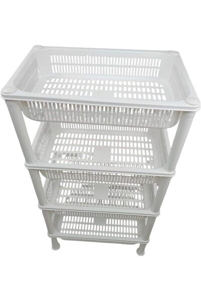 Generic Plasticina Plastic Rectangular Kitchen Shelves, Vegetable Basket Hold...