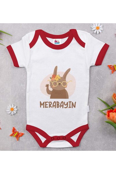 Bk Gift Bk Kids Merabayin Designed Red Baby Bodysuit - 1, 12-18 Months.