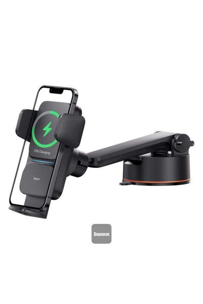 Baseus Qi 15W Wireless Car Phone Charger Holder Bracket Fast Charging Holder ...