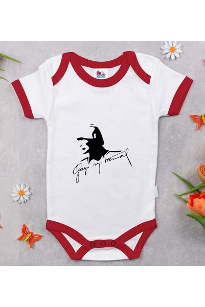 Bk Gift BK Kids Atatürk-Themed Red Baby Bodysuit-27, 0–3 Months