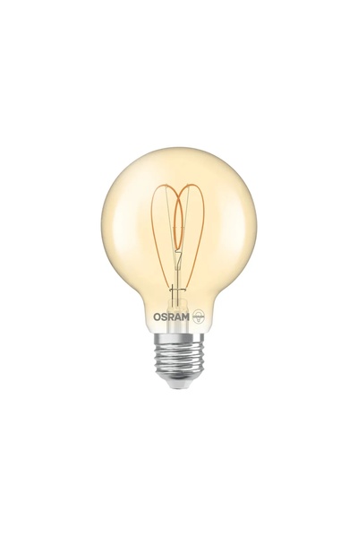 Osram Bec LED Vintage 1906 Globe 80 Filament inimă reglabil 4,9 W 470 lm 2200...