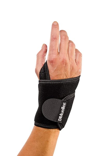 MUELLER Wrist Support Wrap, Black, One Size