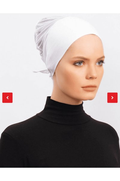 Ecardin Turkish Mesh Cotton Bandana - White