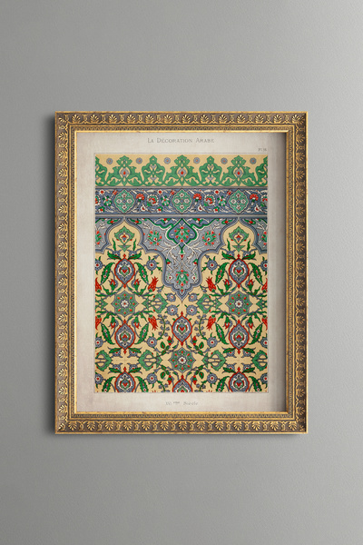 epiqart زخرفة مزينة بالزهور الملونة - لوحة فنية بنمط عتيق - تصميم رقيق