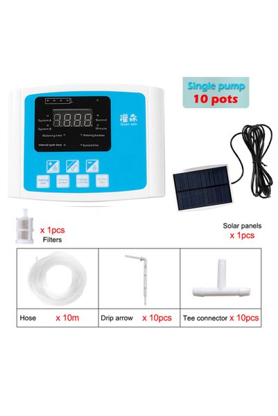 Choice single pump 10m blue Garden Drip Irrigation Device Double Pump Control...