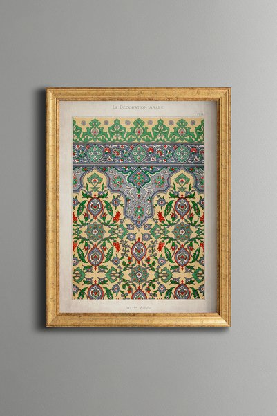 epiqart زخرفة مزينة بالزهور الملونة - لوحة فنية بنمط عتيق - تصميم رقيق