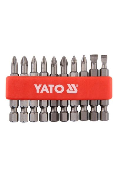 yato Screwdriver bit set YT0483 SL PH PZ 50 mm 1/4 inch S2 10 pieces