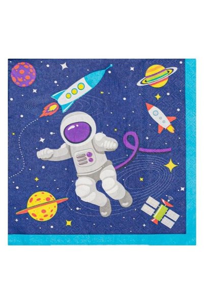 ANTBRO Set 12 Șervețele de Masă 2 Straturi Model Spațiu 33x33cm, ANTBRO®