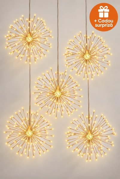 OferteTop Instalație Luminoasă Artificii LED, 5 Bucăți de 30 cm, Jocuri de Lu...