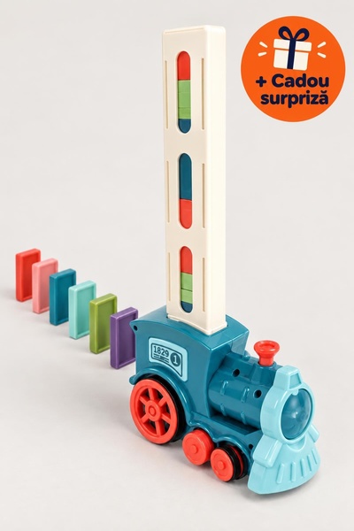 OferteTop Trenuleț Domino cu Așezare Automată a Pieselor, Sunete de Locomotiv...