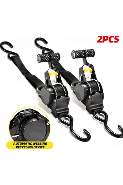 Choice 2pcs Auto Straps For Cargo Tape Retractable Belts For Load Luggage Str...