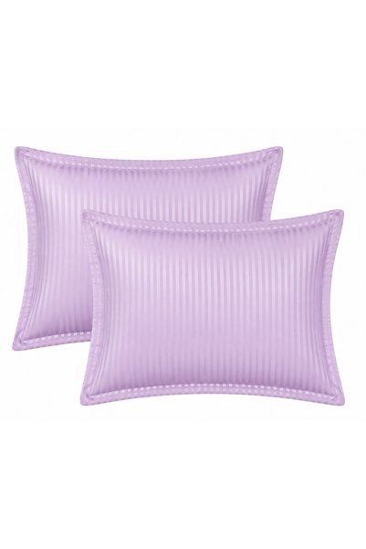 OEM Set 2 fete de perna Damasc, 100% bumbac, 130 GSM, dungi satinate 1 cm, 50...